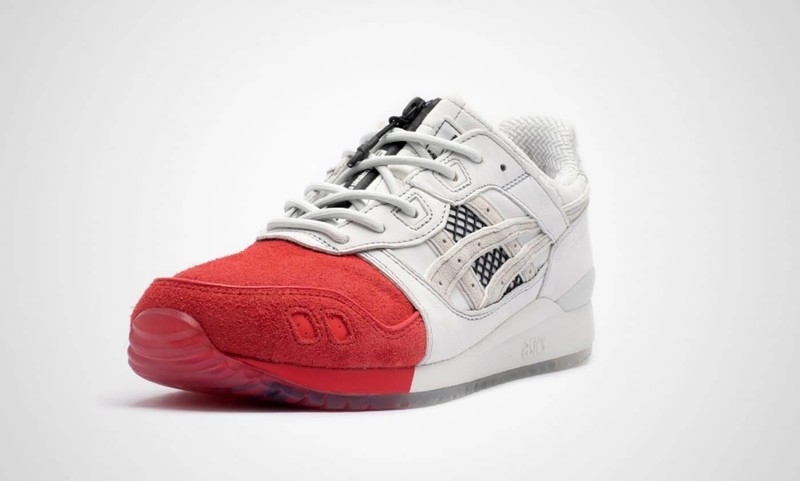 Asics gel lyte white red clearance
